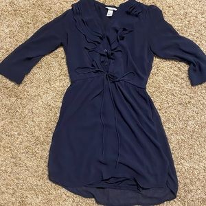 Navy 3/4 length H&M wedding dress